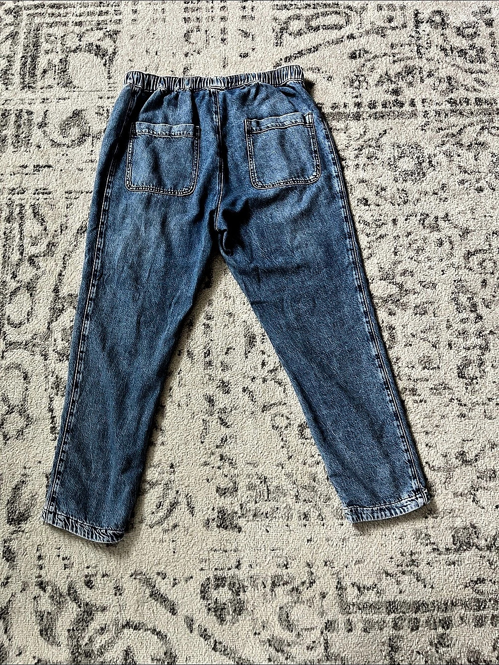 Pilcro Blue Denim Drawstring Jogger Pants - Picture 3 of 8